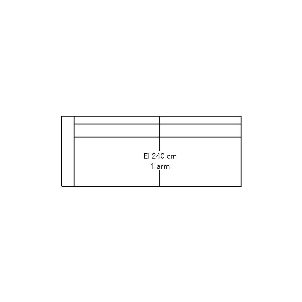 608042 - Element 240 met 1 arm voorstaand Rechts - stofgroep 1