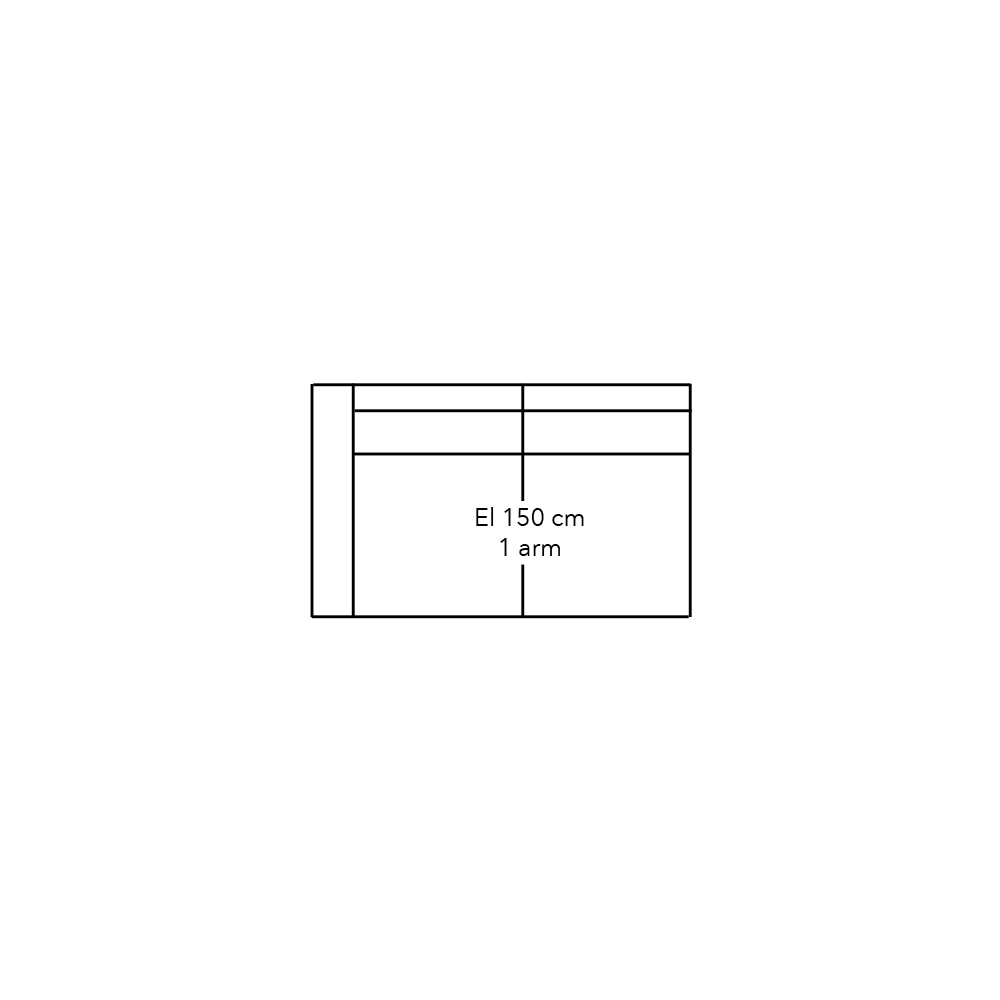 606492 - Element 150 met 1 arm vooraanstaand links - stofgroep 1