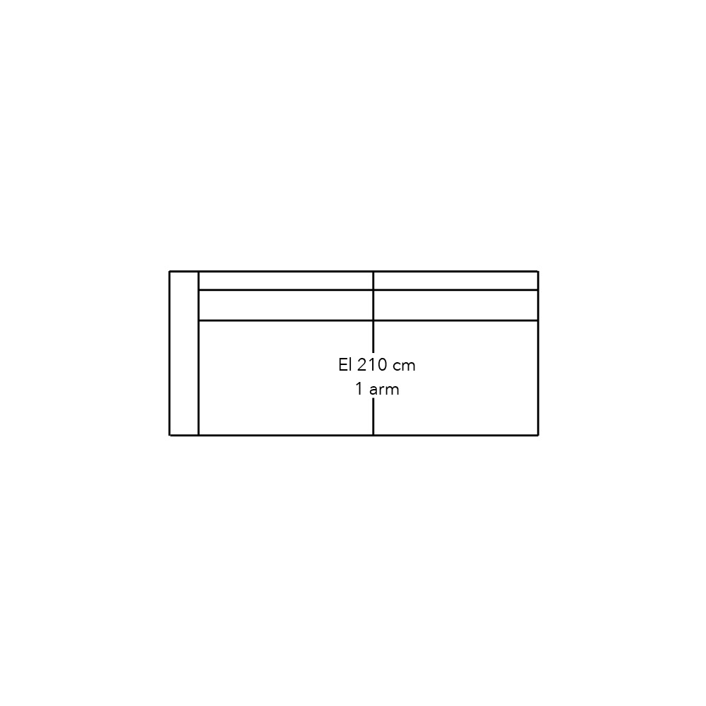 606505 - Element 200 met 1 arm vooraanstaand rechts - stofgroep 1